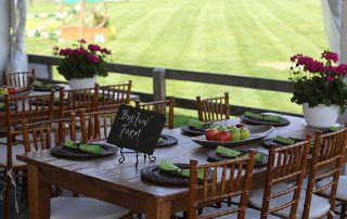 The Old Salem Farm VIP tent offers elegant seating and an unmatched view of the Grand Prix Field; photo © Jump Media