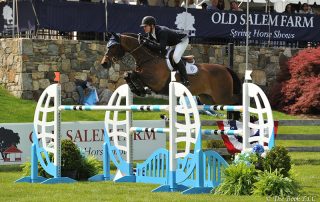 McLain Ward and HH Carlos Z won the $35,000 New York Welcome Stake CSI2* on Friday, May 12, during the 2017 Old Salem Farm Spring Horse Shows at Old Salem Farm in North Salem, NY; photo © The Book