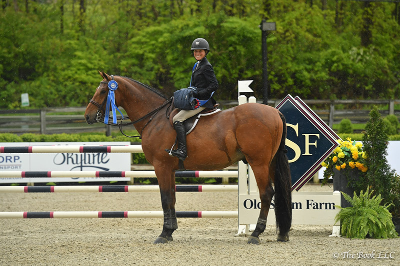 Taylor St. Jacques and Charisma won the $5,000 Equitation Challenge at the 2017 Old Salem Farm Spring Horse Shows at Old Salem Farm in North Salem, NY; photo © The Book