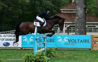 Katie Tyler and Shet du Thot won the $10,000 Voltaire Designs Mini Prix during the Old Salem Farm Fall Classic at Old Salem Farm in North Salem, NY. Photo by SEL Photography