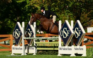 Merry Harding claimed the $5,000 Old Salem Farm Hunter Derby, presented by Colonial Automobile Group, riding Conrido during the Old Salem Farm Fall Classic at Old Salem Farm in North Salem, NY. Photo by SEL Photography