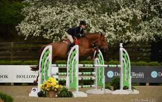 Elli Yeager won the $5,000 Equitation Challenge riding Copperfield 39 on Saturday, May 12, during the 2018 Old Salem Farm Spring Horse Shows at Old Salem Farm in North Salem, NY. Photo by The Book