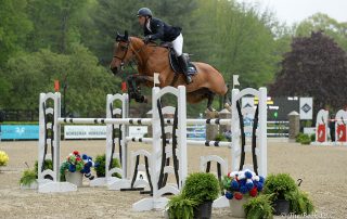 Mattias Tromp (USA) rode to victory in the $10,000 Old Salem Speed Stake CSI3* aboard Eyecatcher on Wednesday, May 16, during the 2018 Old Salem Farm Spring Horse Shows at Old Salem Farm in North Salem, NY. Photo by The Book